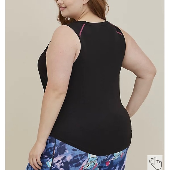 SOLD! DISNEY LILO & STITCH ACTIVE TANK - PERFORMANCE COTTON NOT TODAY BLACK - Picture 4 of 10